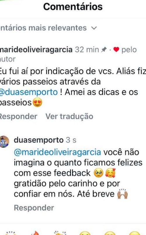 depoimentos roteiro porto seguro 2