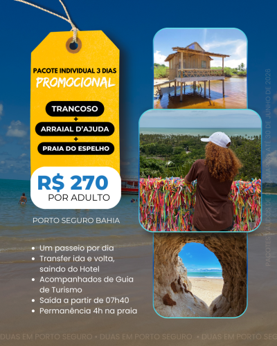 passeios em Porto Seguro desconto 270